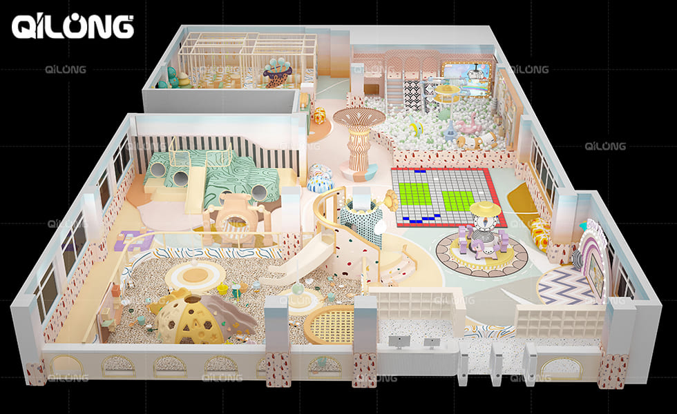 Qilong Amusement** 500㎡ Indoor Playground in Shijiazhuang City, Hebei