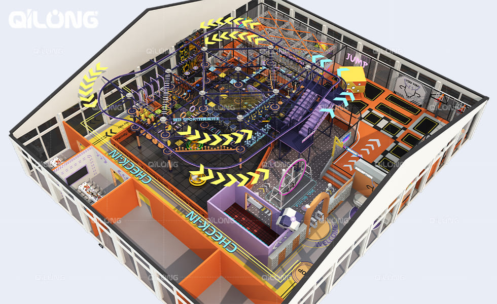 Qilong Amusement** 1300㎡ Trendy Sports Center in Hangzhou City, Zhejiang