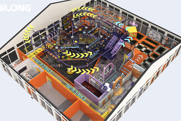 Qilong Amusement** 1300㎡ Trendy Sports Center in Hangzhou City, Zhejiang