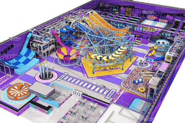 Qilong Amusement** 2000㎡ Shanghai Indoor Playground & Trampoline Park Project