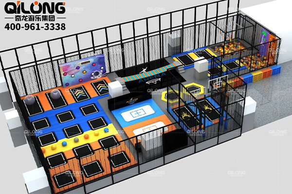 Qilong Amusement** 500㎡ Singapore trampoline park
